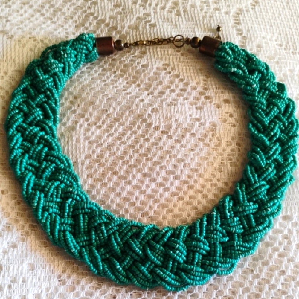 VTG Seed Bead Statement necklace